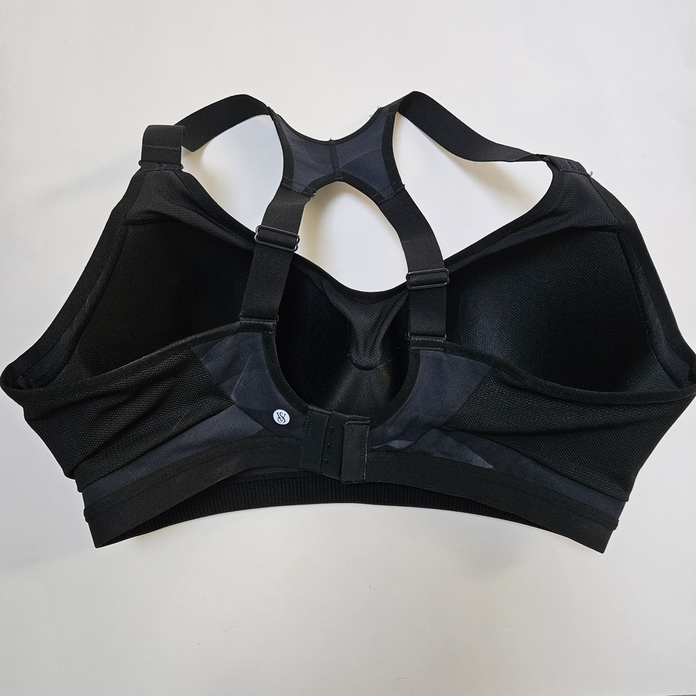 Victoria's Secret Black and Gray Sports Bra Racerback 38DD - Picture 2 of 7